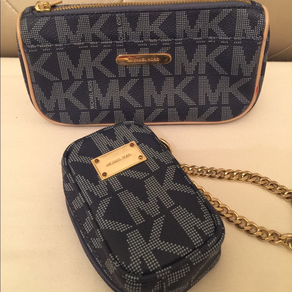 Micheal Kors clutch and make up bag